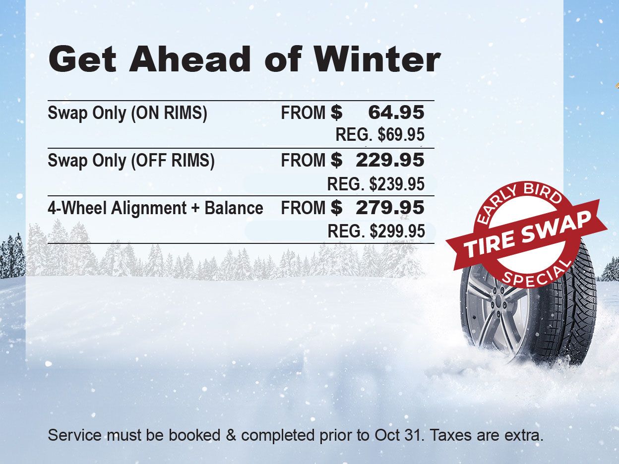 Early Bird Winter Tire Swap Special
