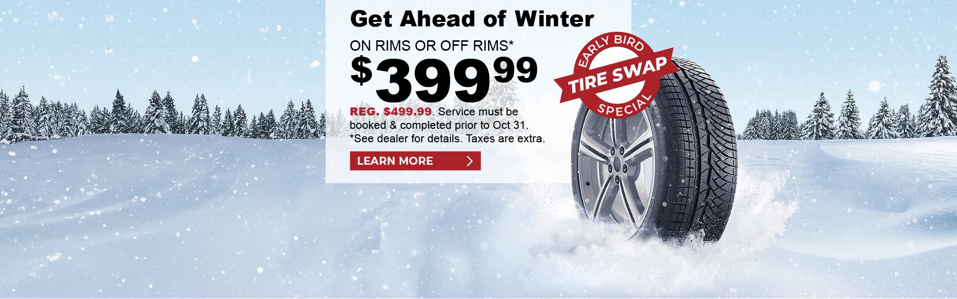 Early Bird Winter Tire Swap Special