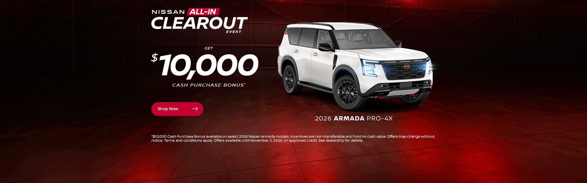 Nissan All-In Clearout Event | 2026 Armada
