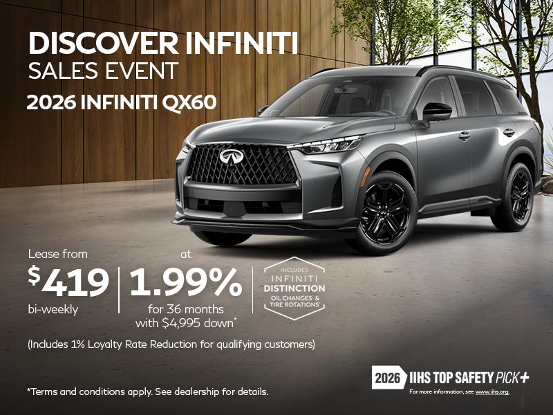 Discover INFINITI Sales Event | 2026 QX60