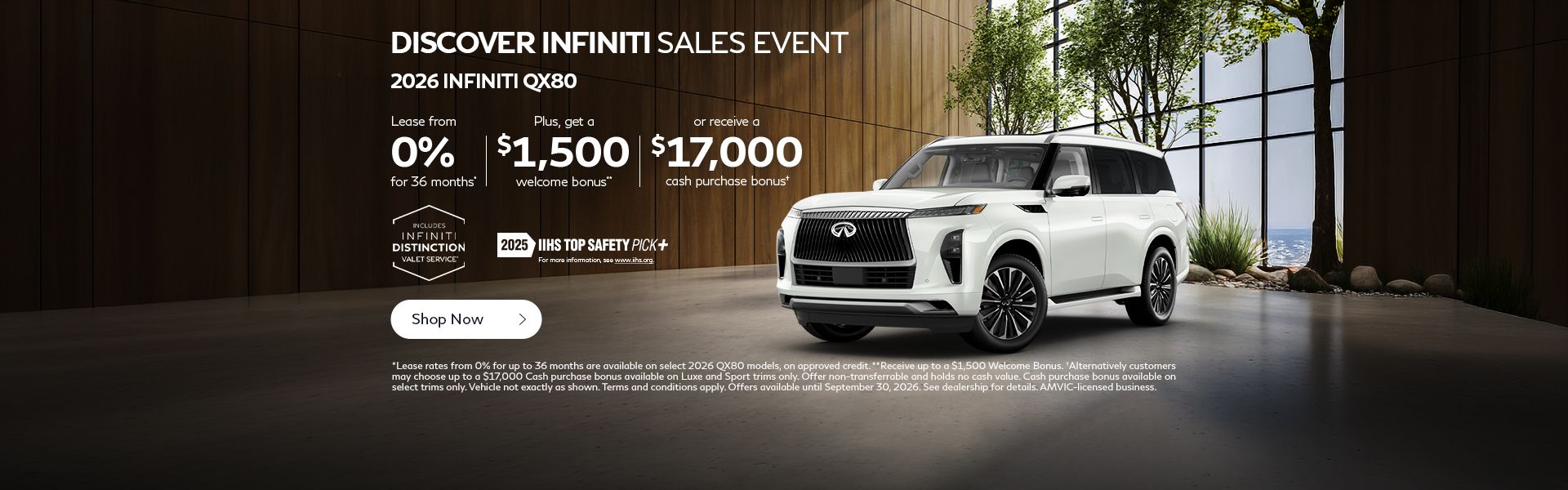 Discover INFINTI Sales Event | 2026 QX80