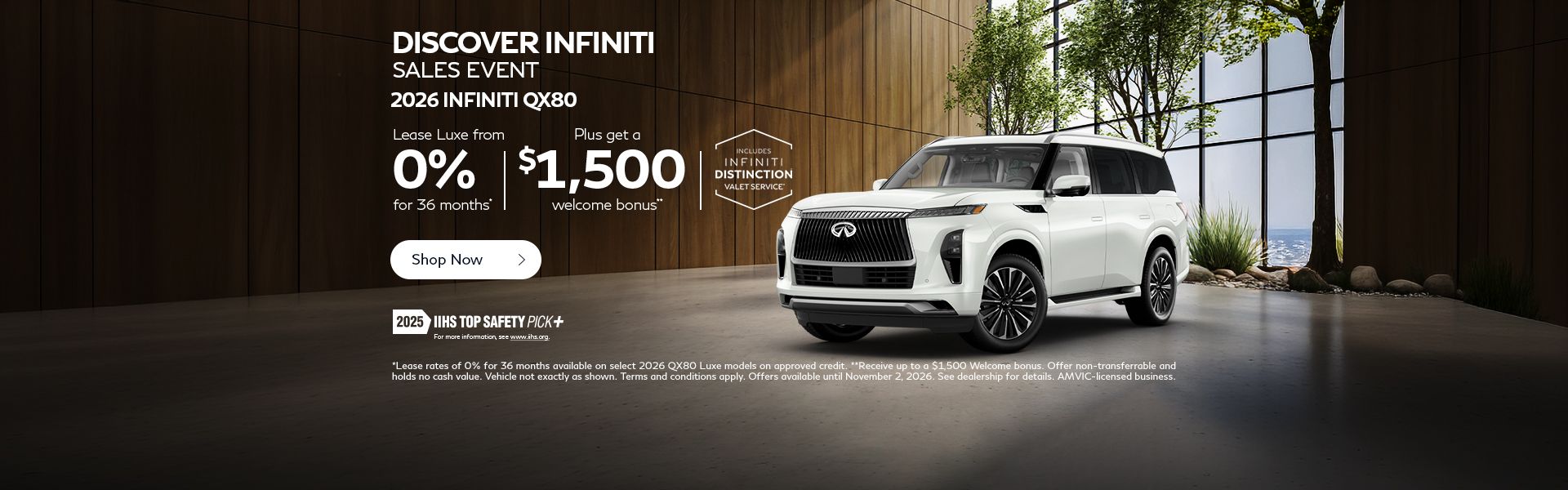 Discover INFINTI Sales Event | 2026 QX80