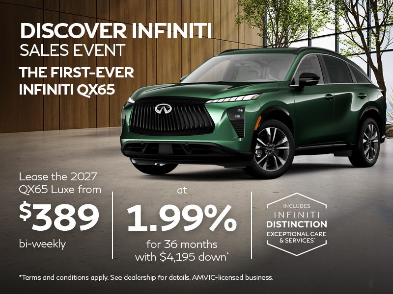 Discover INFINITI Sales Event | 2027 QX65