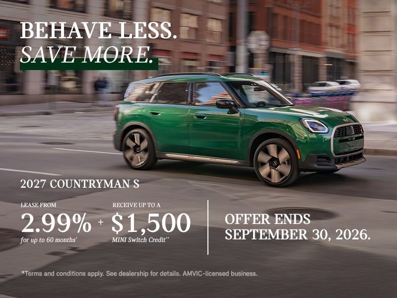 Behave Less. Save More. | 2027 Countryman S