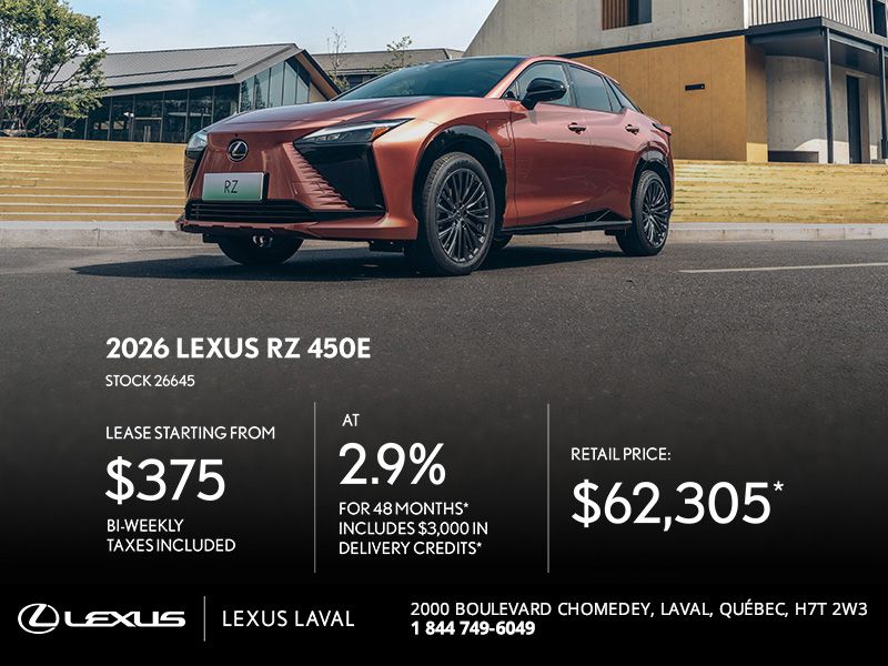2026 Lexus RZ 450E