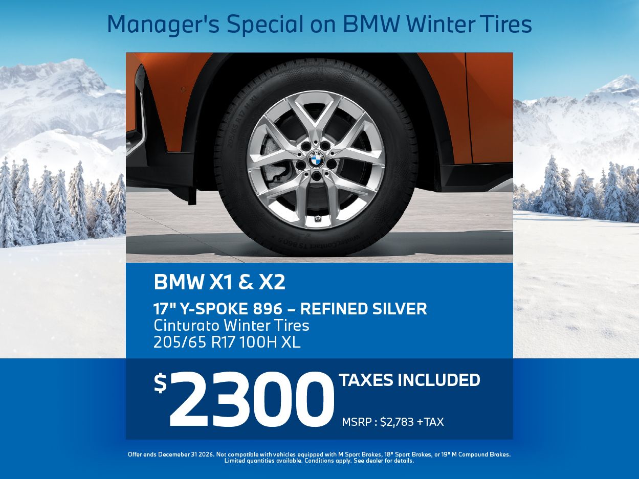 Manager's Special on BMW Winter Tires | BMW X1 & X2