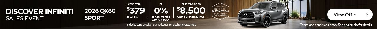Discover INFINITI Sales Event | 2026 QX60 Sport