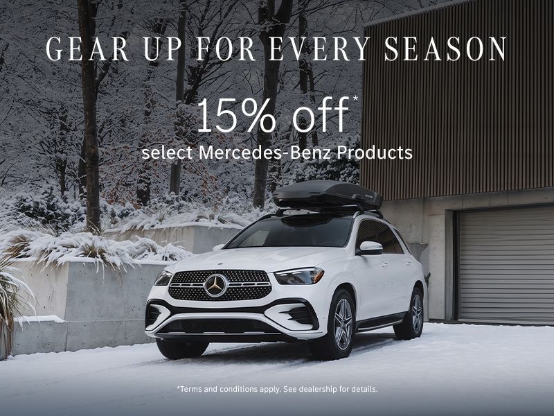 Gear up for every season | 15% off select Mercedes-Benz Products