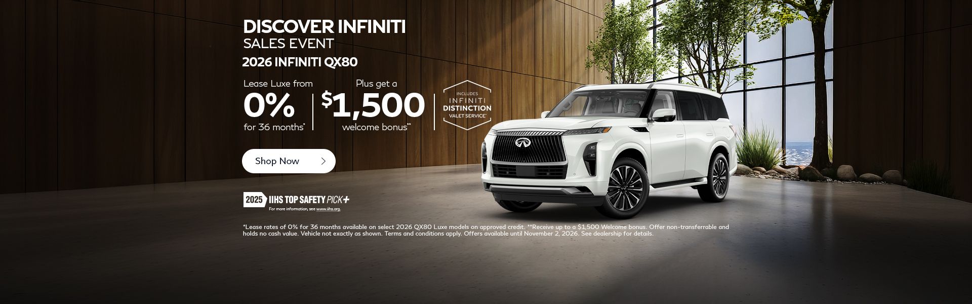 Discover INFINITI Sales Event | 2026 QX80