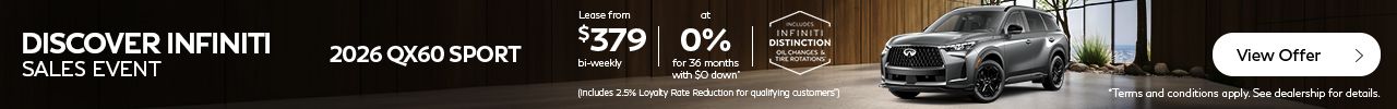 Discover INFINITI Sales Event | 2026 QX60 Sport