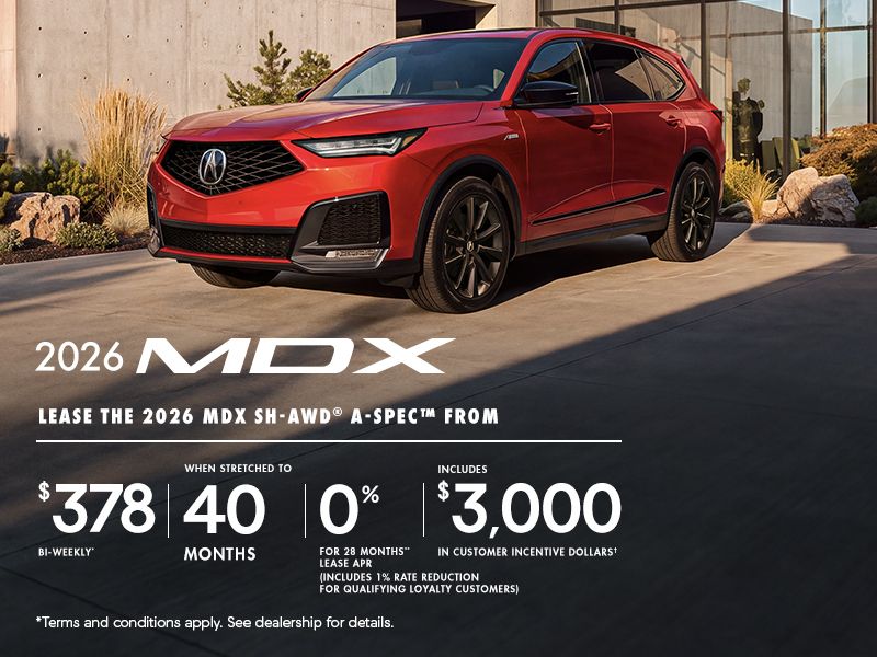 2026 MDX | Lease from $378 bi-weekly