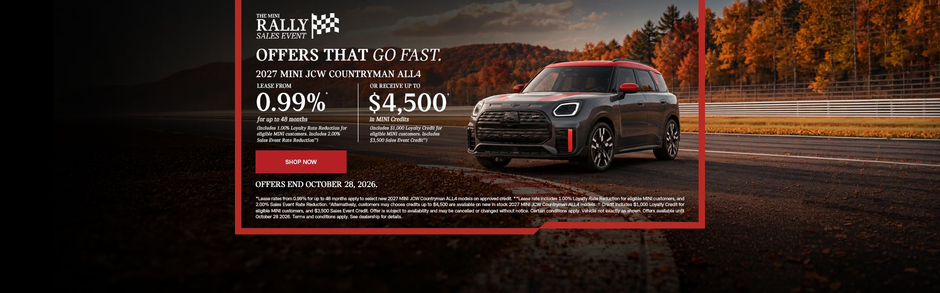The MINI Rally Sales Event | 2027 JCW Countryman ALL4