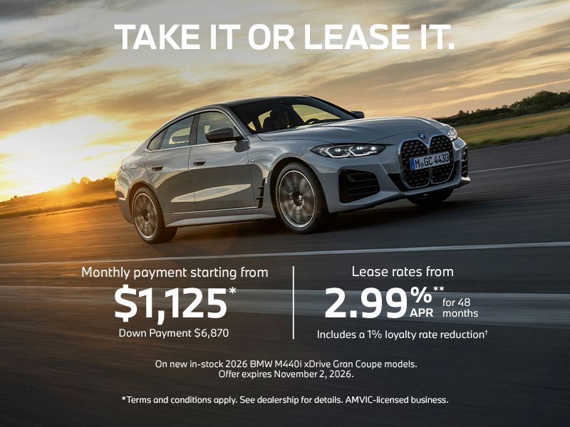 Take it or Lease it. | 2026 BMW M440i xDrive Gran Coupe