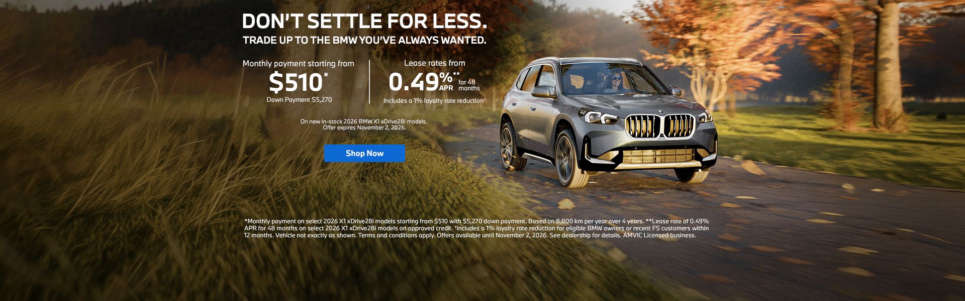 Don't Settle for Less. | 2026 BMW X1 xDrive28i