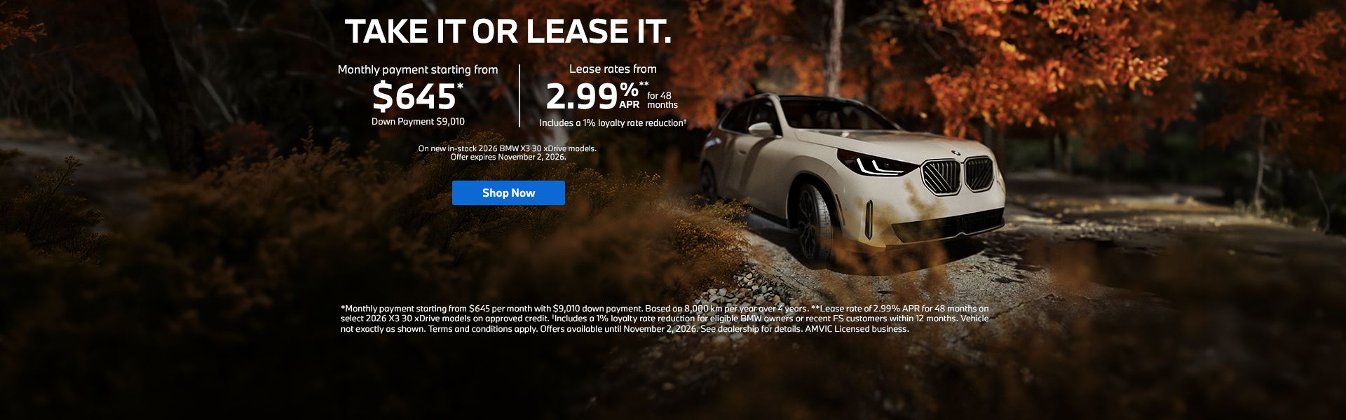 Take it or Lease it. | 2026 BMW X3 30 xDrive