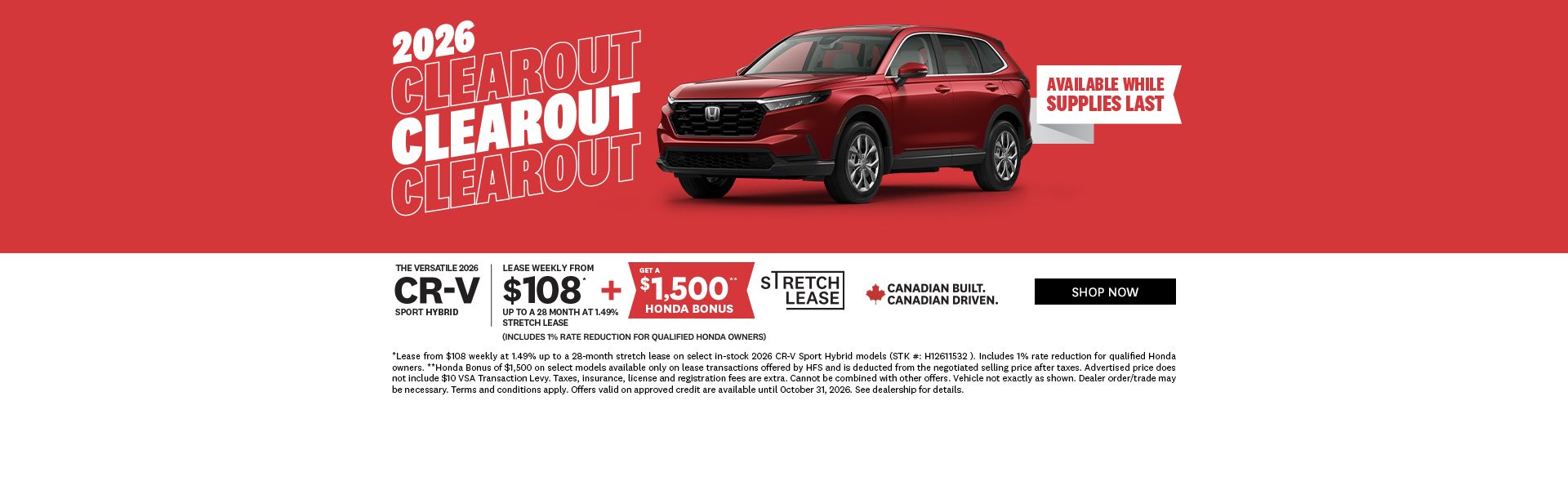 2026 Clearout | 2026 CR-V Sport Hybrid