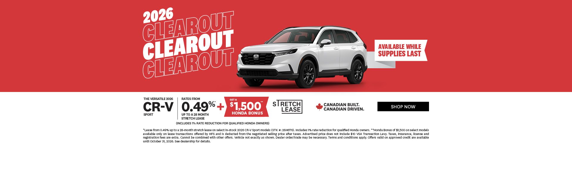 2026 Clearout | 2026 CR-V Sport