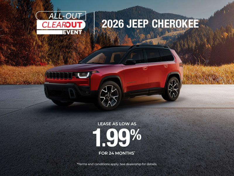 All-in Clearout Event | 2026 Jeep Cherokee