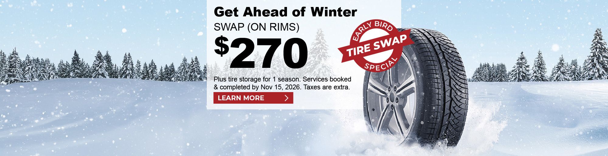 Early Bird Winter Tire Swap Special