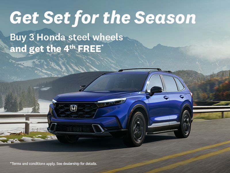 Get Set for the Season | Buy 3 Honda steel wheels and get the 4th FREE*