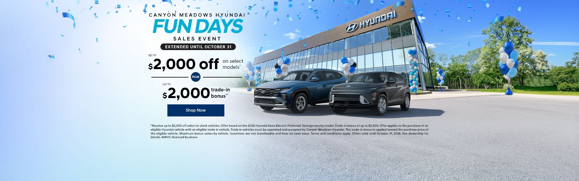 Canyons Meadows Hyundai Fun Day Sales Event | Extended