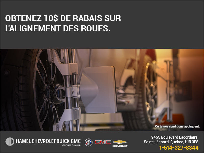Offre spécial d'alignement des roues