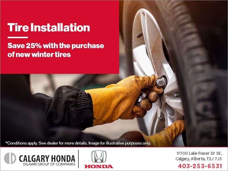 Calgary Honda Tire Installation Special