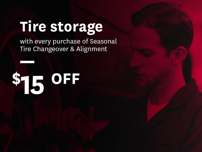 $15 OFF: Tire storage