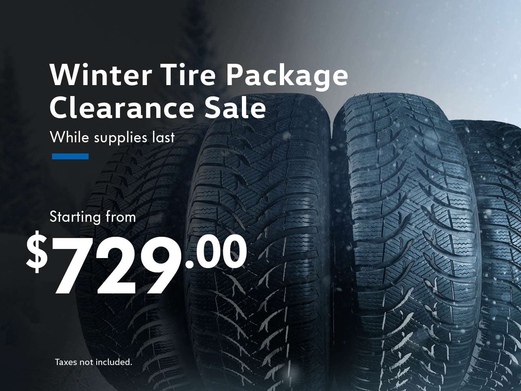 Winter Tire Package Clearance Sale