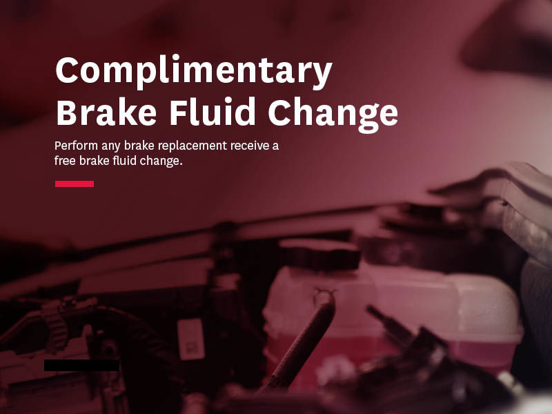 Complimentary Brake Fluid Change
