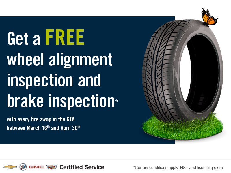 Frost Chevrolet Buick GMC Ltd in Brampton Spring Tire Swap
