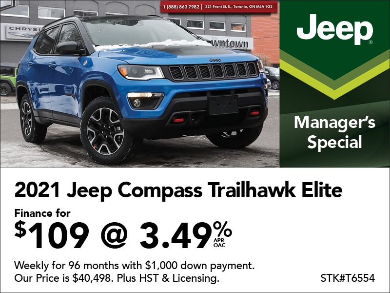 Downtown Chrysler Dodge Jeep Ram In Toronto 21 Jeep Compass Trailhawk Elite