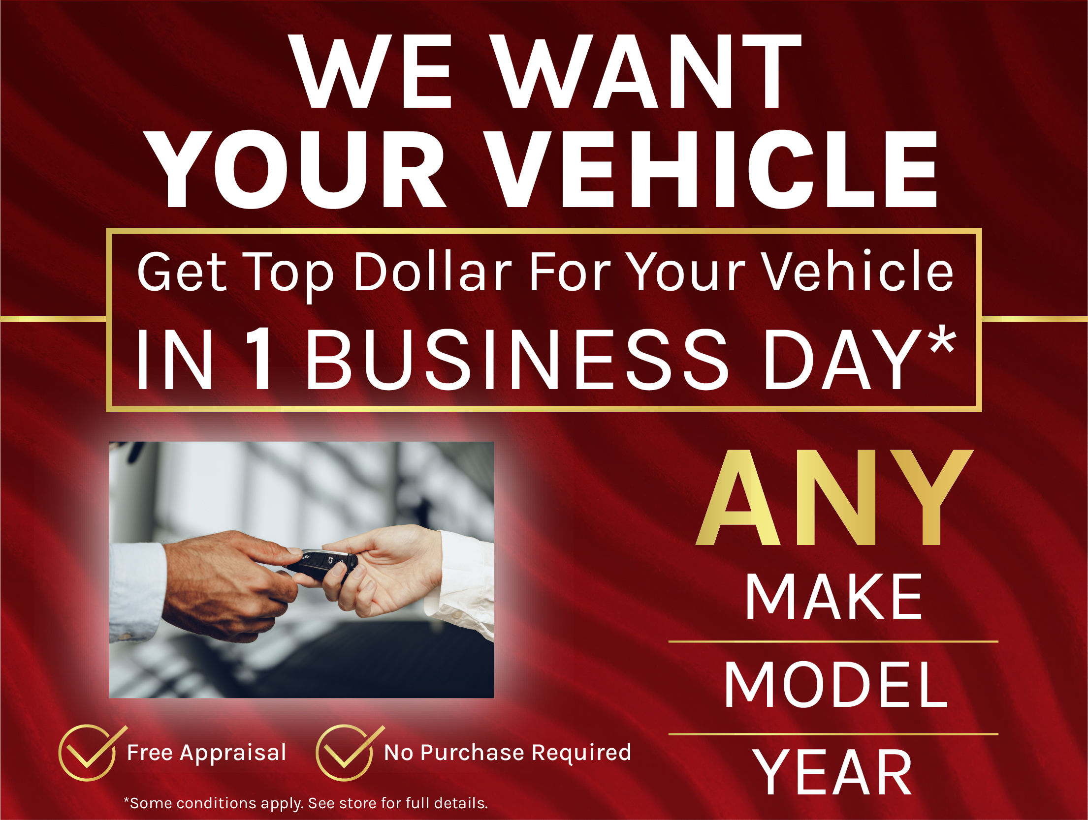 We Want Your Vehicle