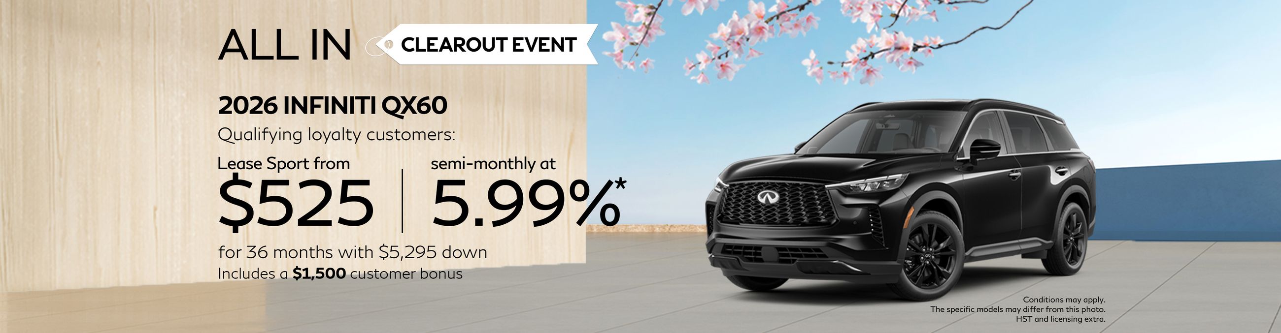 All In Clearout Event - QX60