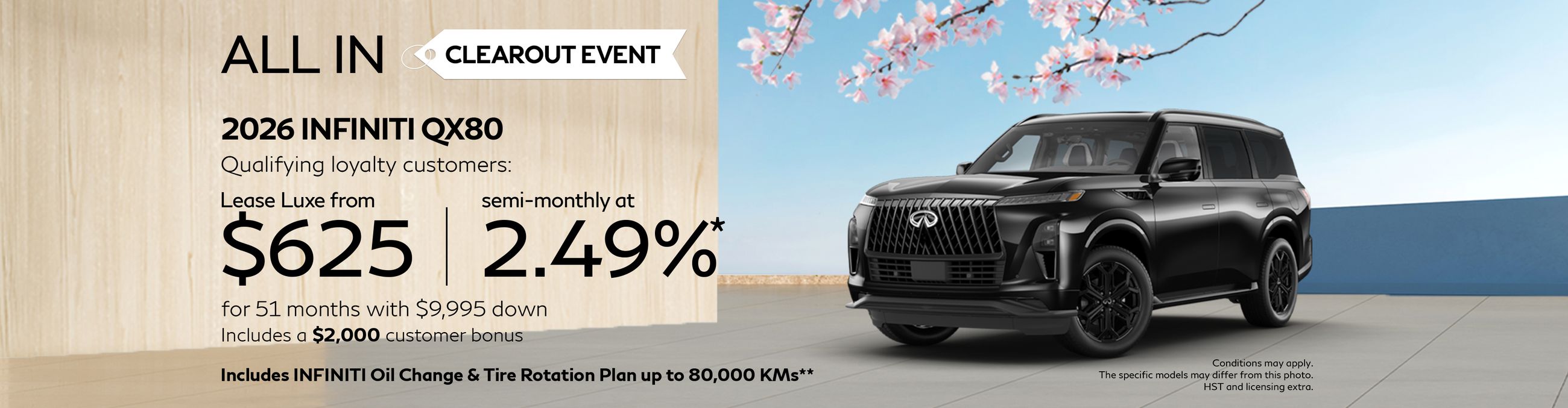 All In Clearout Event - QX80