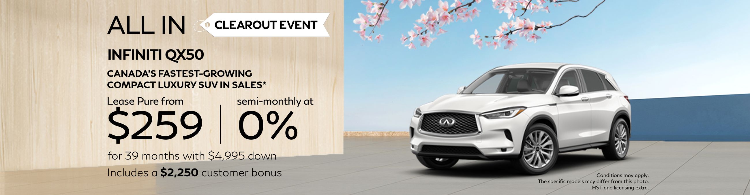 All In Clearout Event - QX50