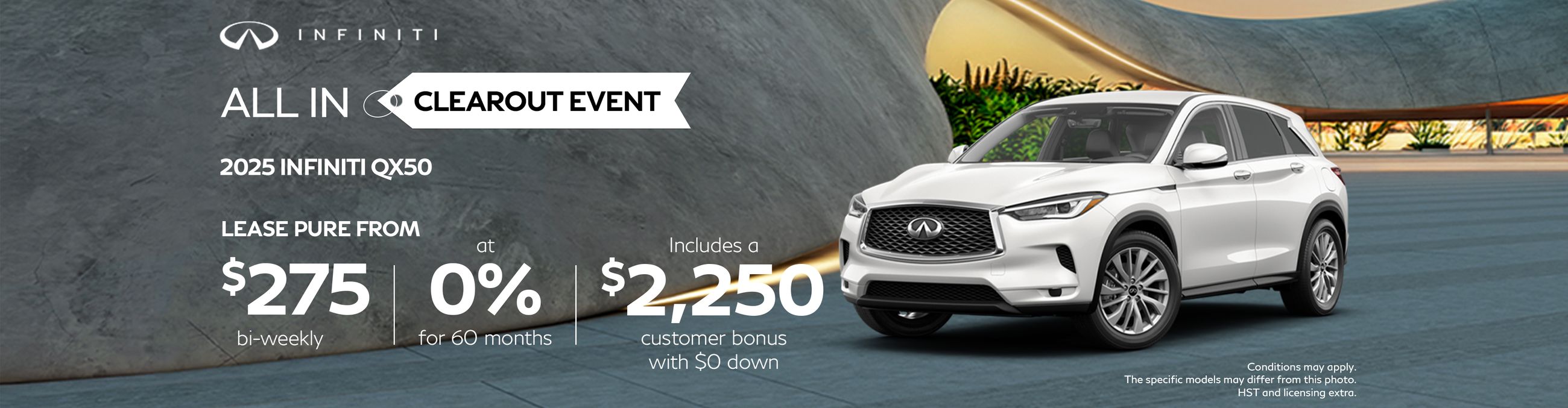 All In Clearout Event - QX50