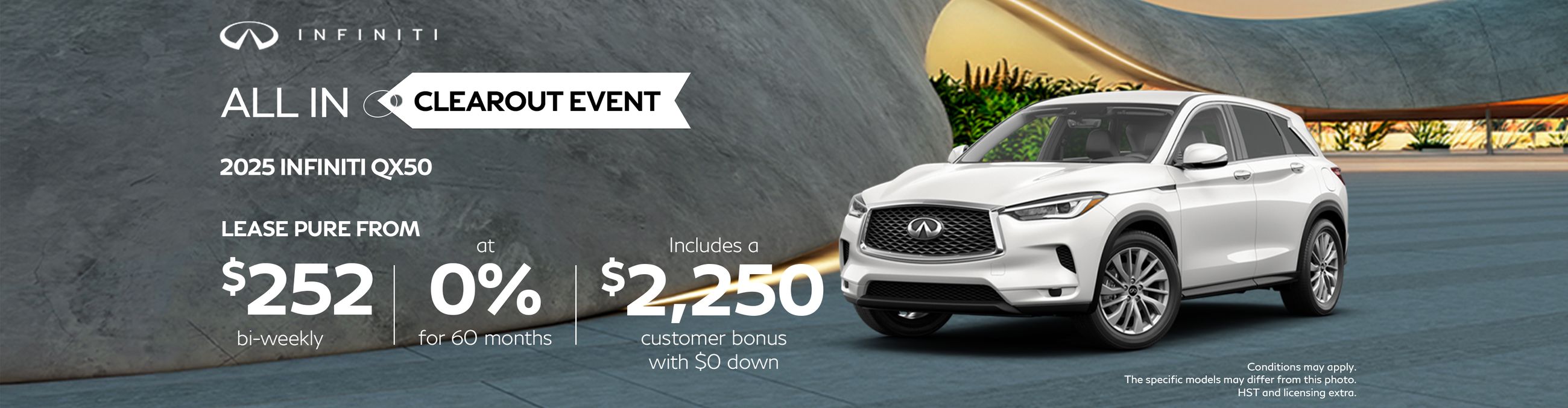 All In Clearout Event - QX50