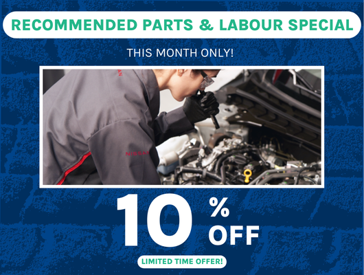 Recommended Parts & Labour Special