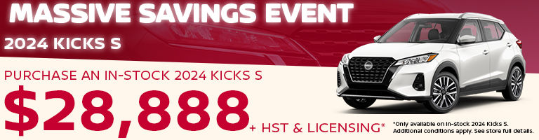 Kicks Massive Savings Event