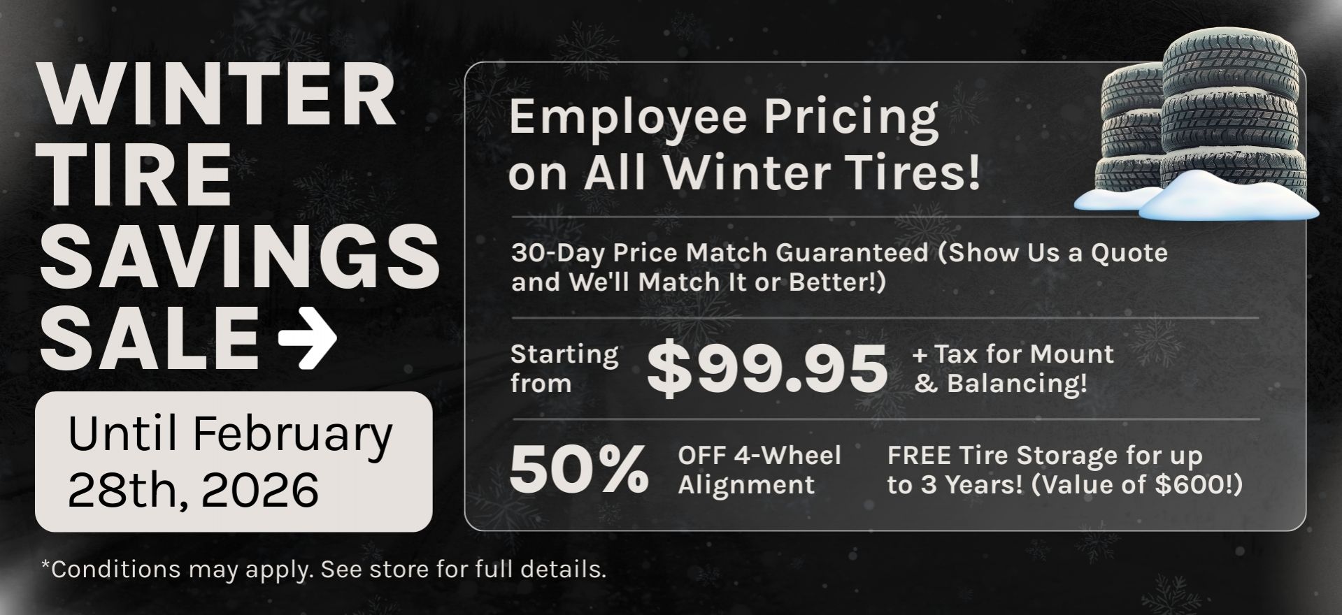 Winter Tire Savings Sales - Ajax Infiniti
