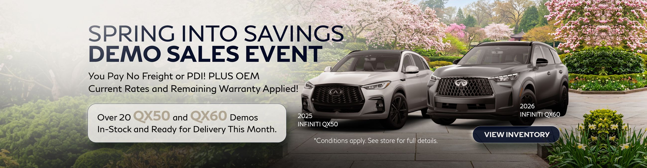 Spring Into Savings Demo Sales Event