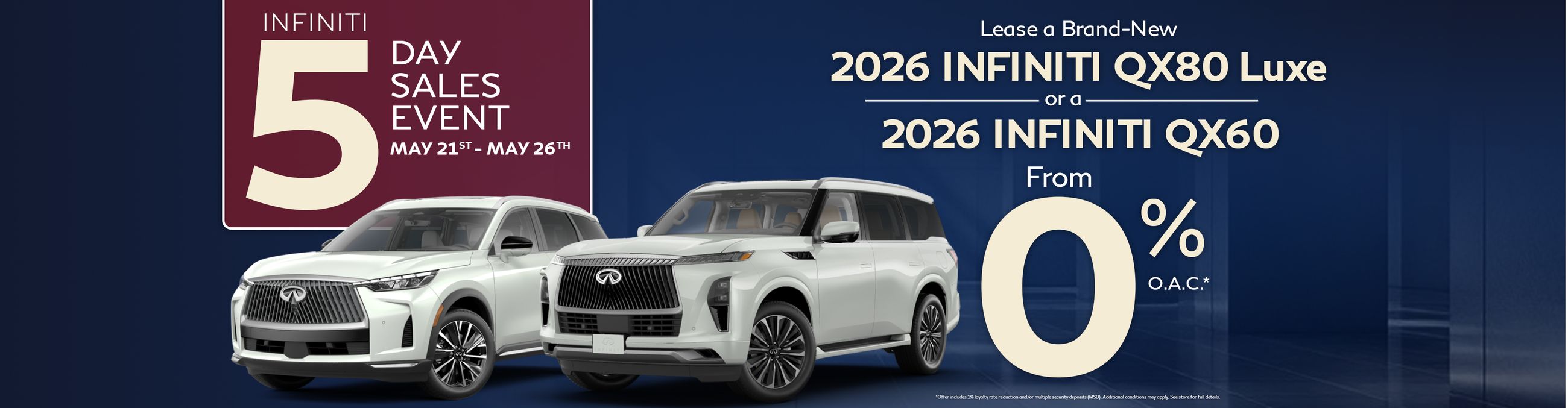 INFINITI 5 Day Sales Event