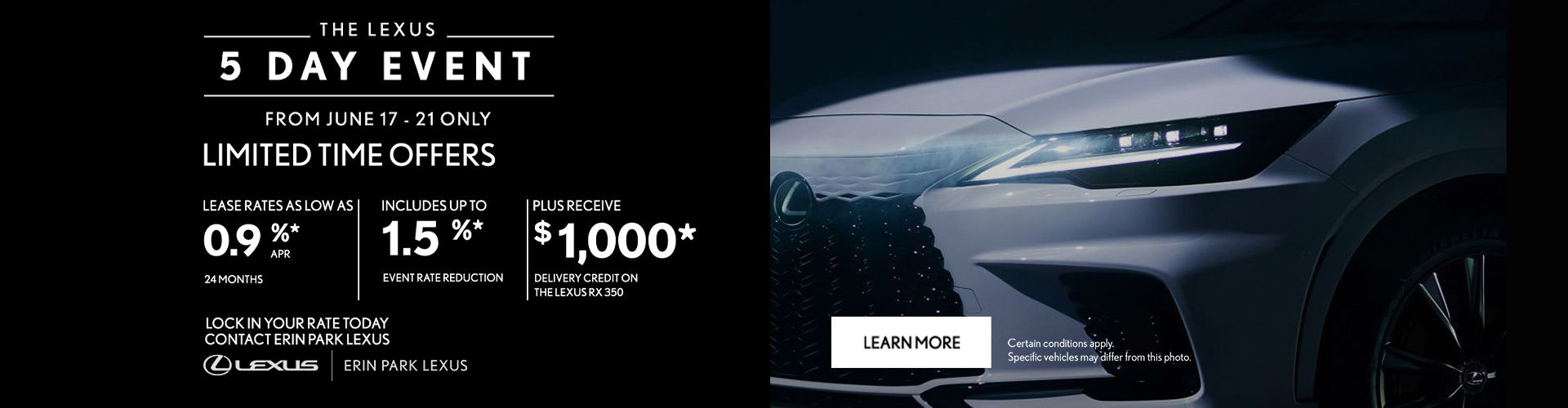 Lexus 5 Day Sale April 2025