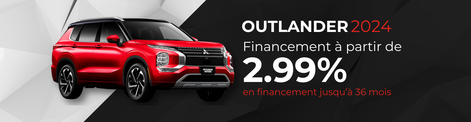 Outlander 2.99% 36 mois