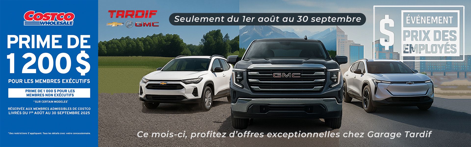Offres exceptionnelles lors du mois d'août chez Garage Tardif