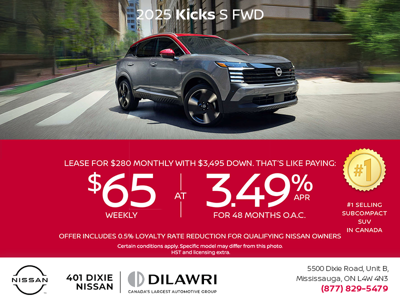 Get the 2025 Nissan Kicks Today!