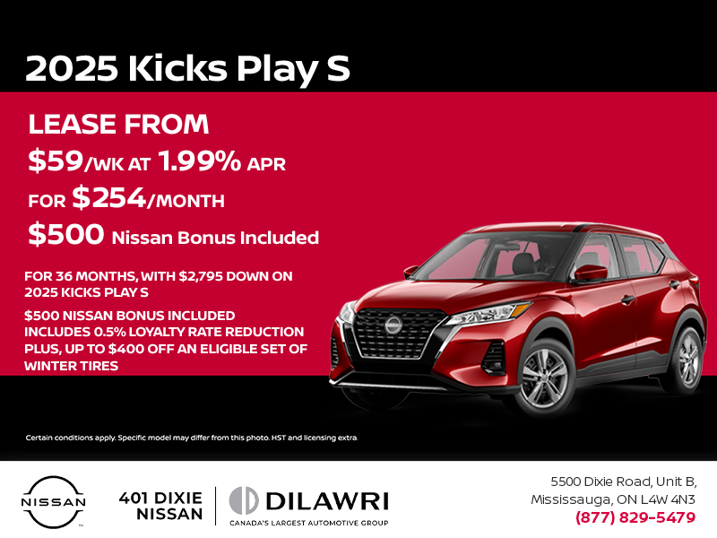 Get the 2025 Nissan Kicks Play S Today!