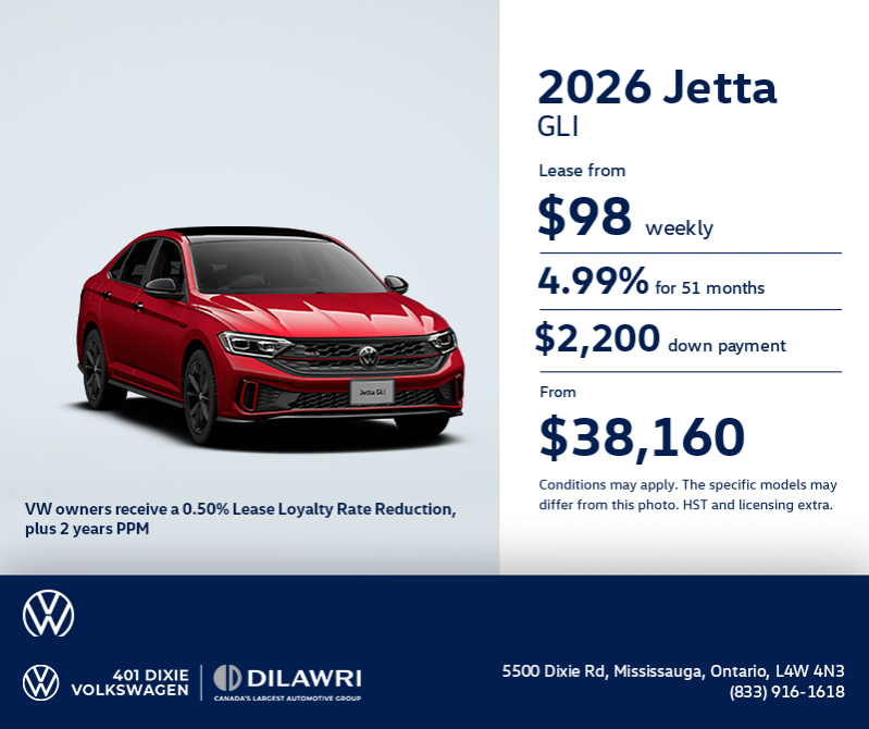 Get the 2026 Volkswagen Jetta GLI
