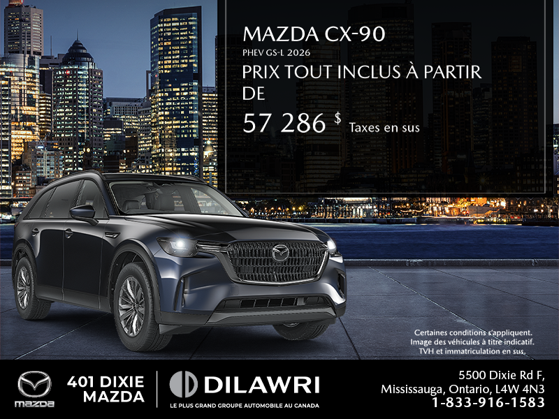 Procurez-vous le Mazda CX-90 Hybride Rechargeable 2026